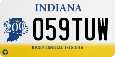IN license plate 059TUW
