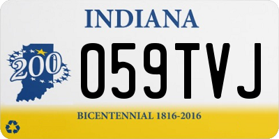 IN license plate 059TVJ