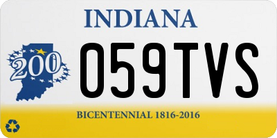 IN license plate 059TVS