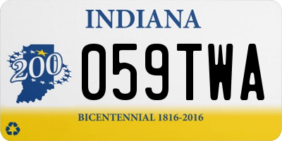 IN license plate 059TWA