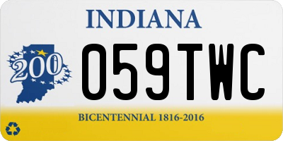 IN license plate 059TWC