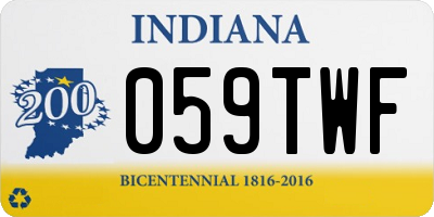 IN license plate 059TWF