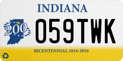 IN license plate 059TWK