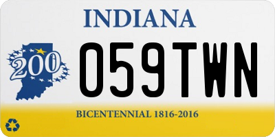 IN license plate 059TWN