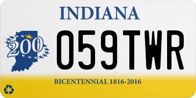 IN license plate 059TWR
