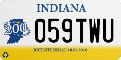 IN license plate 059TWU