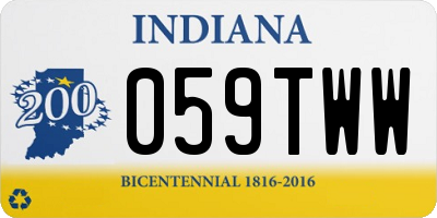 IN license plate 059TWW