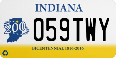 IN license plate 059TWY