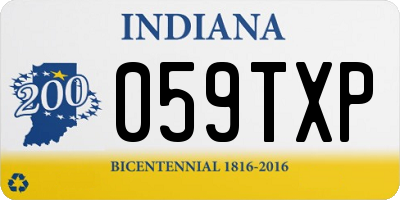 IN license plate 059TXP