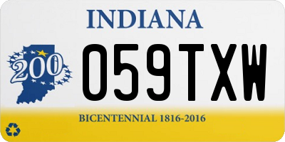 IN license plate 059TXW