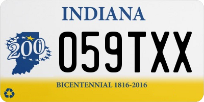 IN license plate 059TXX