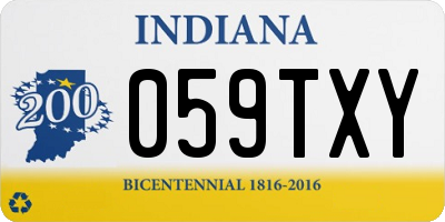 IN license plate 059TXY