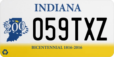 IN license plate 059TXZ