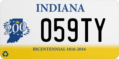 IN license plate 059TY