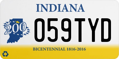 IN license plate 059TYD
