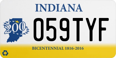 IN license plate 059TYF
