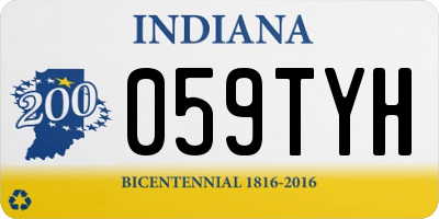 IN license plate 059TYH