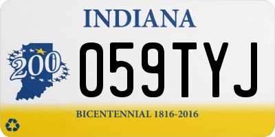 IN license plate 059TYJ