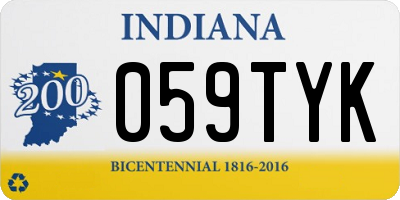 IN license plate 059TYK
