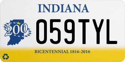 IN license plate 059TYL