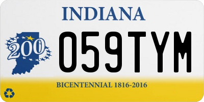 IN license plate 059TYM