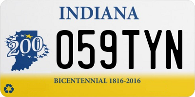 IN license plate 059TYN