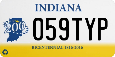 IN license plate 059TYP