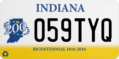 IN license plate 059TYQ