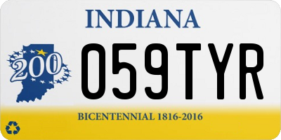 IN license plate 059TYR