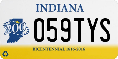 IN license plate 059TYS