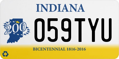 IN license plate 059TYU
