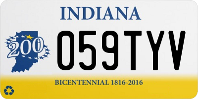 IN license plate 059TYV