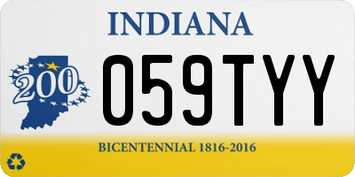 IN license plate 059TYY