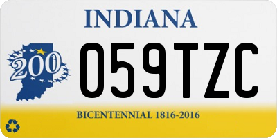 IN license plate 059TZC