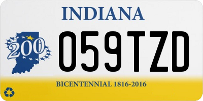 IN license plate 059TZD
