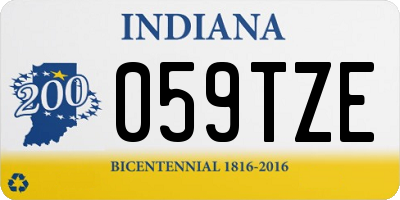 IN license plate 059TZE