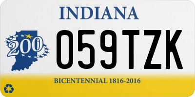 IN license plate 059TZK