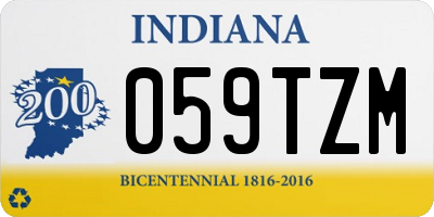 IN license plate 059TZM