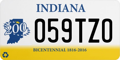 IN license plate 059TZO
