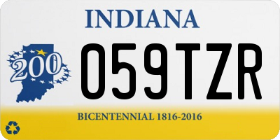IN license plate 059TZR