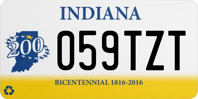 IN license plate 059TZT