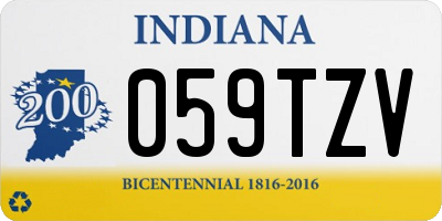 IN license plate 059TZV
