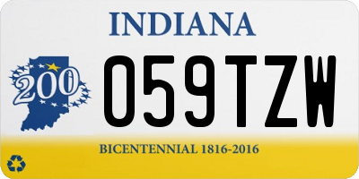 IN license plate 059TZW