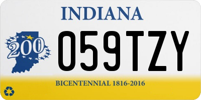 IN license plate 059TZY