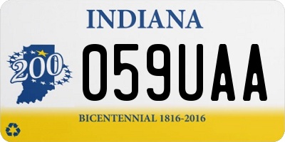IN license plate 059UAA