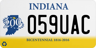 IN license plate 059UAC