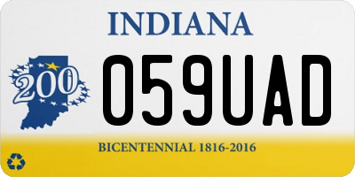 IN license plate 059UAD