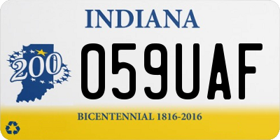 IN license plate 059UAF