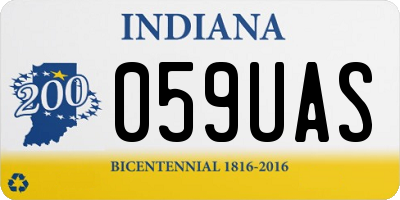 IN license plate 059UAS