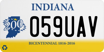 IN license plate 059UAV